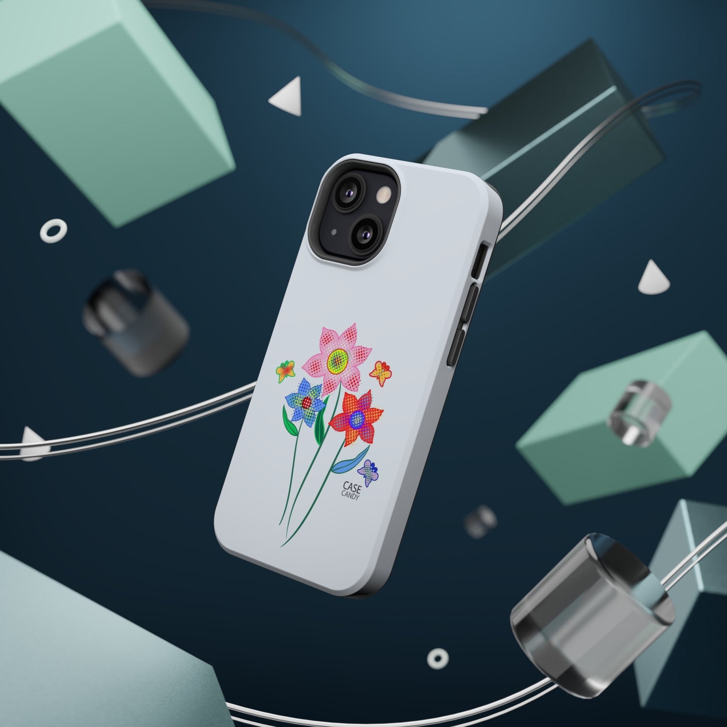 Alice Blue Digital Flowers HD Case (MagSafe)