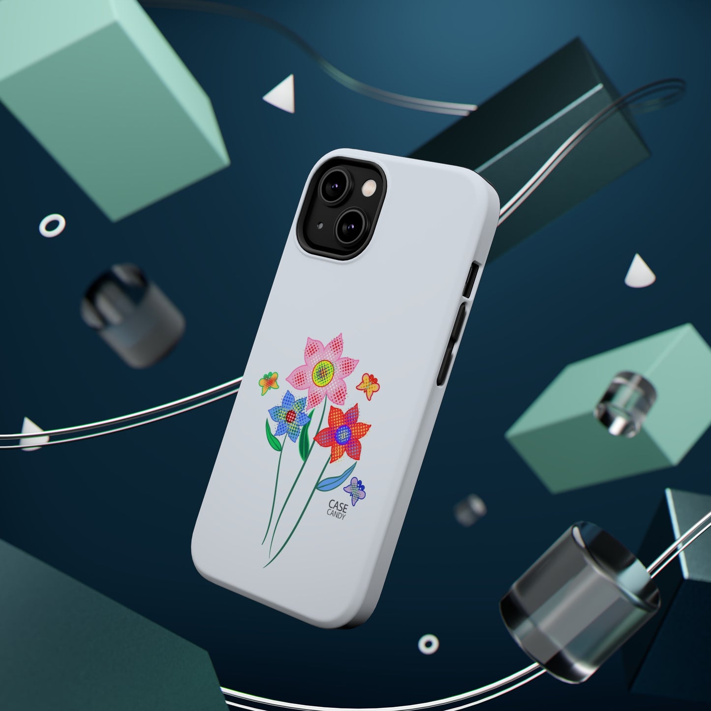 Alice Blue Digital Flowers HD Case (MagSafe)