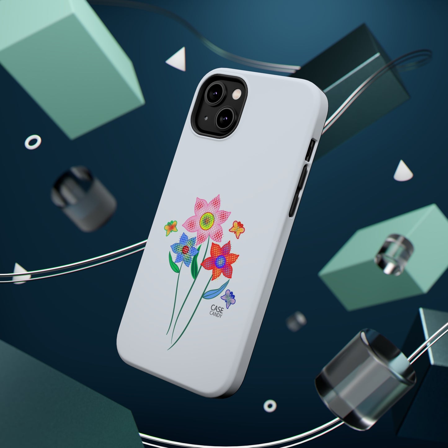 Alice Blue Digital Flowers HD Case (MagSafe)
